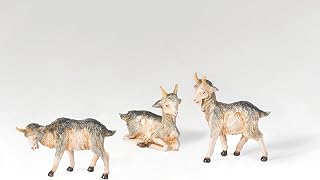 Fontanini by Roman, 3.5" Scale 3 Pc Goat Figure Set, Nativity Accessories