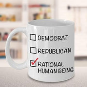 Libertarian Rational Human Being Independent Voter Political Junkie Sarcastic Novelty Coffee Mug 11 oz