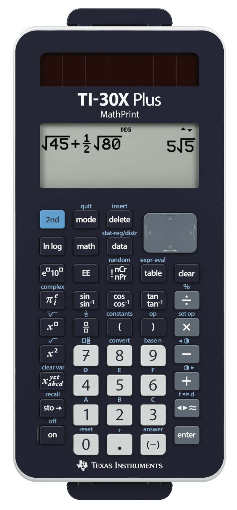 SCHULRECHNER TI-30X Plus MATHPRINT by Texas Instruments – Taschenrechner, Plastic, black, Model TI-30XPLMP