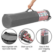 ProPik Wrapping Paper Storage Bag, Holds 25 Rolls 40 Inch, Grey