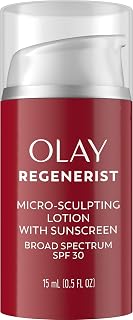 Olay Regenerist Micro-Sculpting Cream Face Moisturizer with Sunscreen SPF 30, Anti-Aging Daytime Facial Moisturizer, Hydrating Face Cream with Amino-Peptide Complex and Niacinamide, 0.5 oz