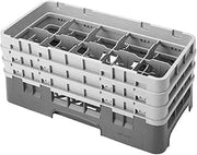 Cambro 10HS638-151 6-7/8-Inch Camrack Polypropylene Stemware and Tumbler Glass Rack with 10 Compartments, Half Size, Soft Gray