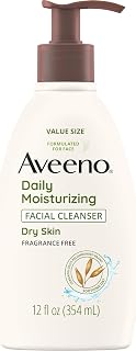 Aveeno Daily Moisturizing Facial Cleanser, Fragrance Free, 12 fl. oz