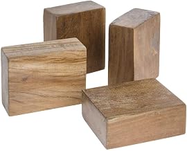 HUBERT Reclaimed Wood Riser Support-2" L x 4" W x 5" H, 4 per Set
