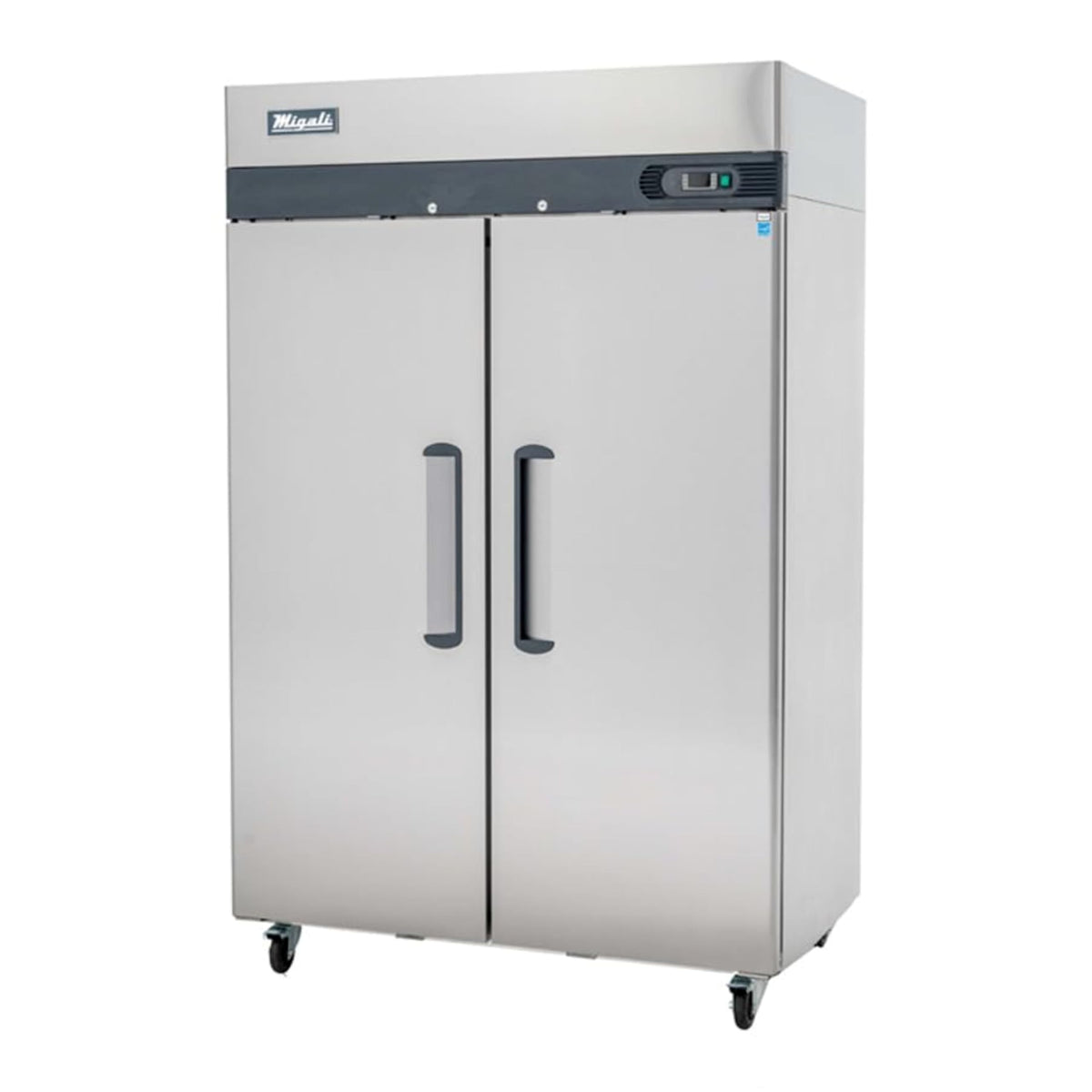 Two Door Reach-In Refrigerator by Migali – 49 cubic feet, 49.0 cubic_feet, Stainless Steel Exterior and Interior, Stainless Steel, Model C-2R-HC