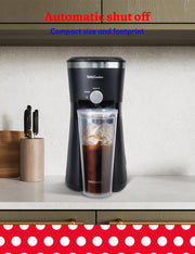 Coffee Maker for Iced & Hot Brew by Betty Crocker – 1- Cup, 10.0 ounces, Black, Model BC-4869B