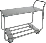 HUBERT Commercial Stainless Steel Heavy Duty Silver Utility Cart - 47" L x 20" W x 40" H