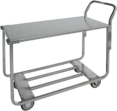HUBERT Commercial Stainless Steel Heavy Duty Silver Utility Cart - 47" L x 20" W x 40" H