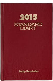 AT-A-GLANCE Standard Diary Daily Reminder 2015, 5 x 7.5 Inch Page Size, Red (SD387-13)