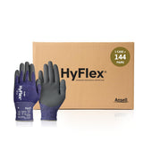 HyFlex Vend Pack Industrial Gloves - Size by Ansell – Size 7, Nitrile, Blue, Pack of 144, Model 11-561