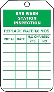 AccuformNMC "Eye WASH Station Inspection" Pack of 25 PF-Cardstock