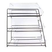 Black 3-Tier Wire Bakery Case by HUBERT – 14.0 liters, Carbon Steel, Black, Model 43616+20819