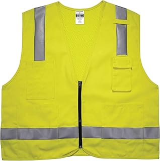 Ergodyne GloWear 8262FRZ Reflective Safety Vest, FR Flame Resistant, Solid Front, Mesh Back , Lime