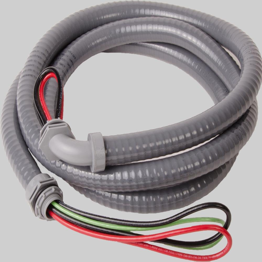 Number-6 Non Metallic Conduit Whip by Diversitech – 1/2" x 6', Metal, Grey, Model 6-12-6NM