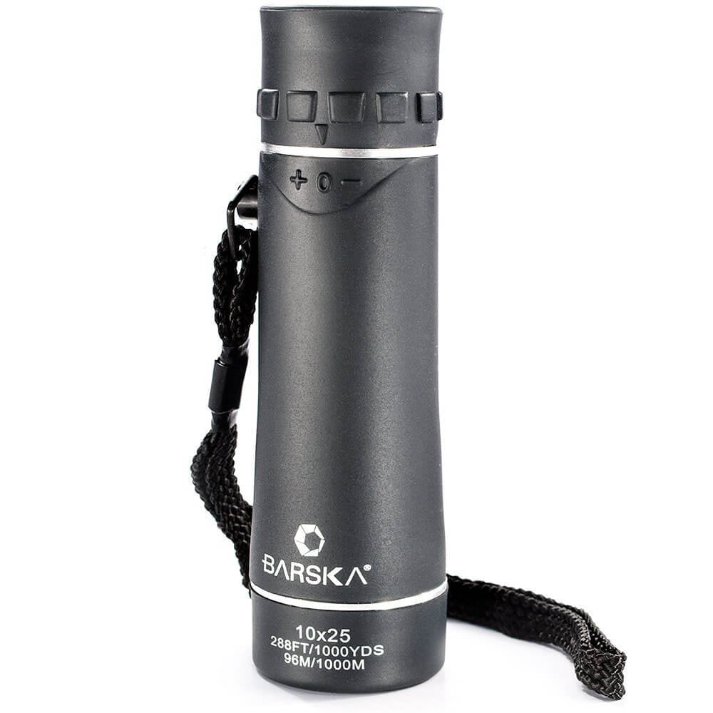 10x25 mm Lightweight Fully Coated Optics Monocular Scope by Barska – Black