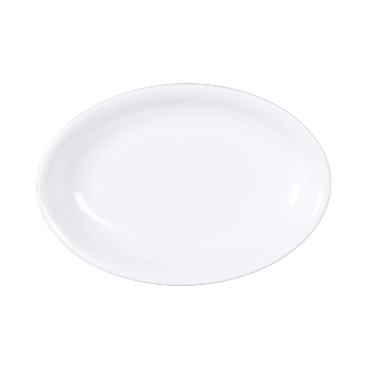15" x 10" White Oval Heavy-Duty Melamine Plastic Serving Platter by Elite Global Solutions – 15" x 10", 2.5 quarts, Melamine, White, Model M1510OV-NW