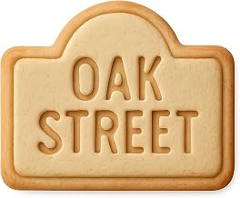 Winter Oak Street Cookie Cutter & Stamp, Fondant & Clay Cutter - 4x3.3"