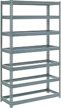 Global Industrial Extra Heavy Duty Shelving 48" W x 18" D x 96" H with 7 Shelves, No Deck, Gray