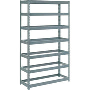 Extra Heavy Duty Shelving 48" W x 18" D x 96" H with 7 Shelves by Global Industrial – Alloy Steel, Grey, Model 717285