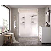 White Acrylic Shower Wall Surround by Elegant Lighting by Lighting Design – Acrylic, White, Model SW1016036GW