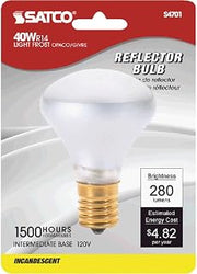 Satco S4701 120V Intermediate Base 40-Watt R14 Light Bulb, Clear