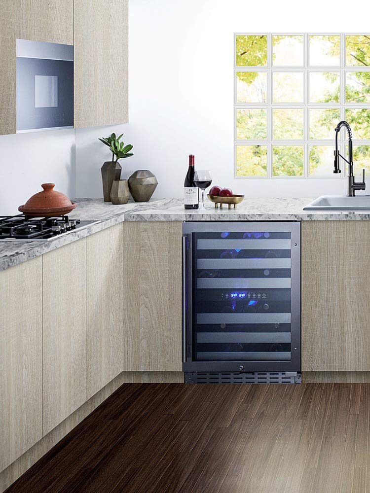 Summit 46 Bottle Built-In Wine Cellar by Summit Appliance – 34.5 liters, Stainless Steel, Model ALWC532