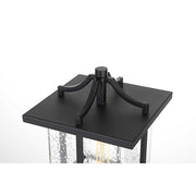 Miller One Light Outdoor Post Mount Black by Lighting Design – Iron, Black, Model OD312P16BK