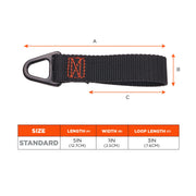 Squids 3171 Tool Belt Loop Attachment for Tool Tethering by Ergodyne – Polyester, Black, Pack of 2, Model 19171