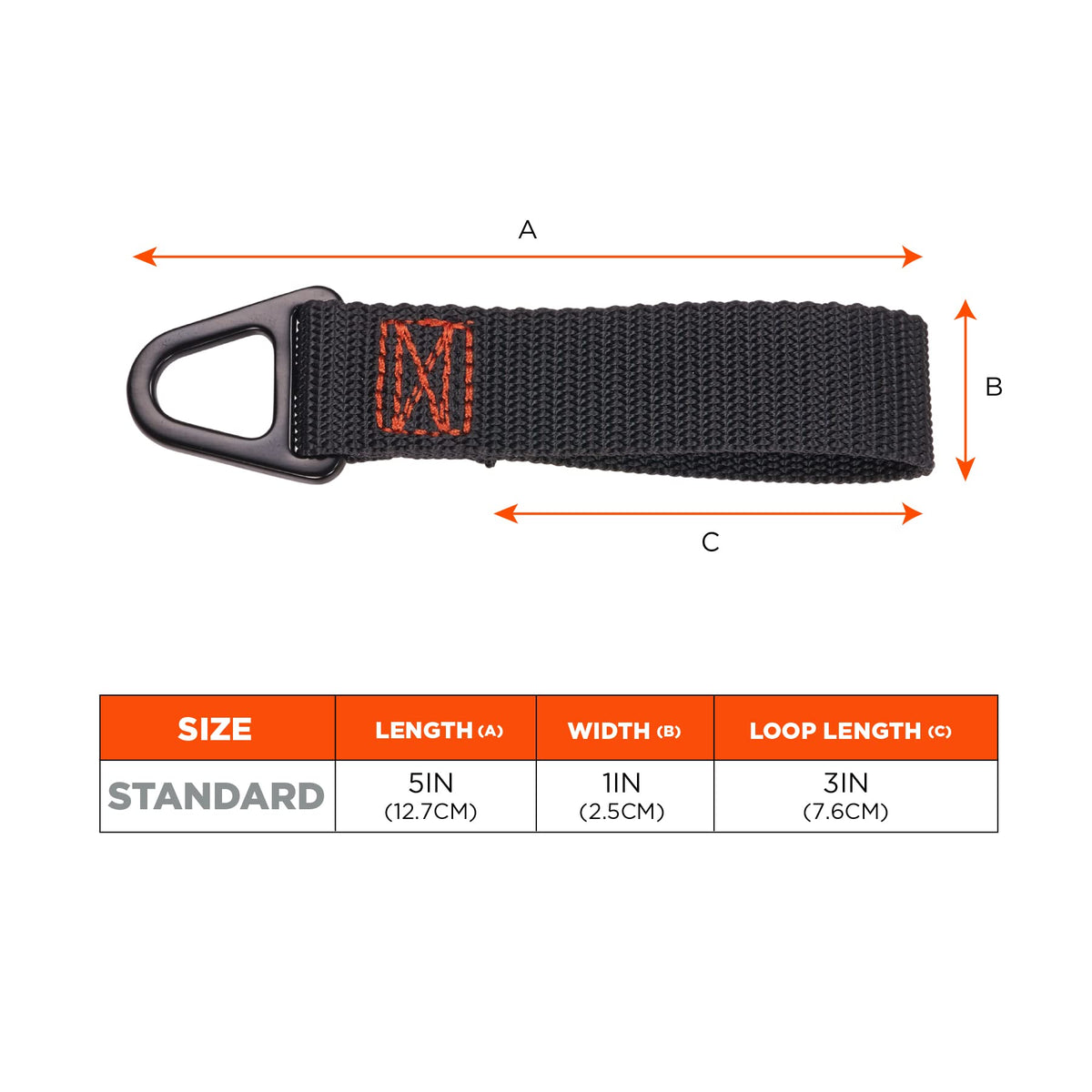 Squids 3171 Tool Belt Loop Attachment for Tool Tethering by Ergodyne – Polyester, Black, Pack of 2, Model 19171