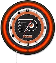 Holland Bar Stool Clk19BKPhiFly NHL 19 in. Dia. Philadelphia Flyers Double Neon Wall Clock Black