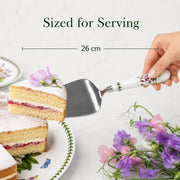 Portmeirion Botanic Garden Cake Server, Stainless Steel Blade, Multicolor Porcelain