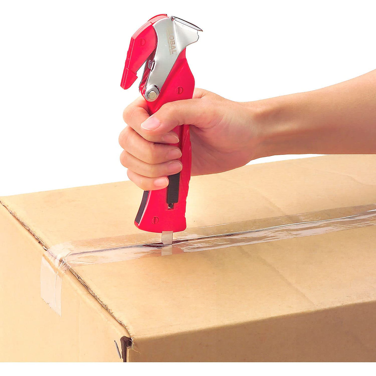 All-in-One Package Opener by Global Industrial – Large, Plastic, Red, Model CN100