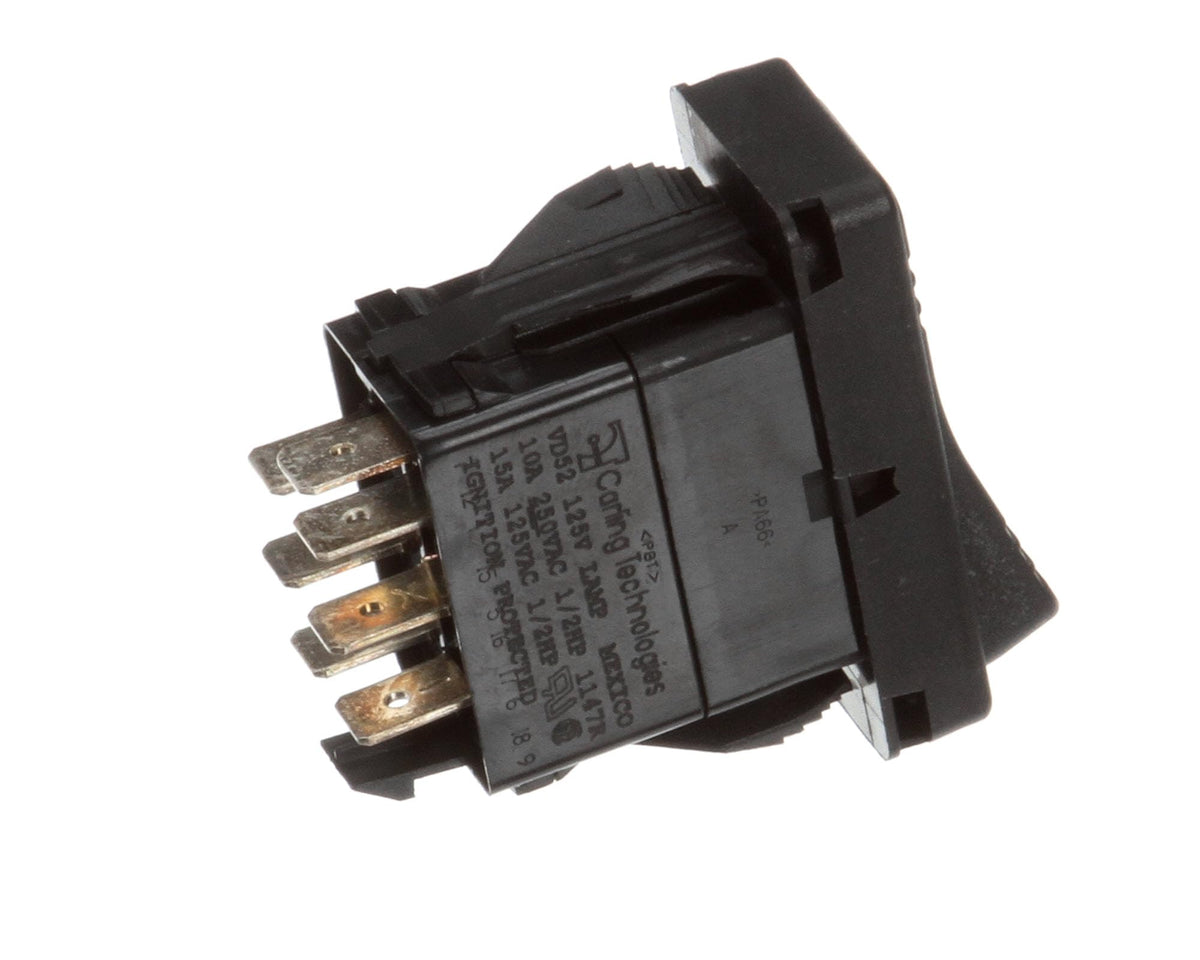 Rocker Dpdt Switch On-On by Nu-Vu – Metal, Black, Model 50-1357