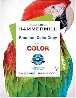 Hammermill Color Copy Paper,28 lb.,8-1/2"x11",100 GE/114 ISO,500/RM,WE