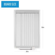 Dry Erase Board GA02109830-1 Each by MasterVision – 24"W x 36"H, Stainless Steel, White