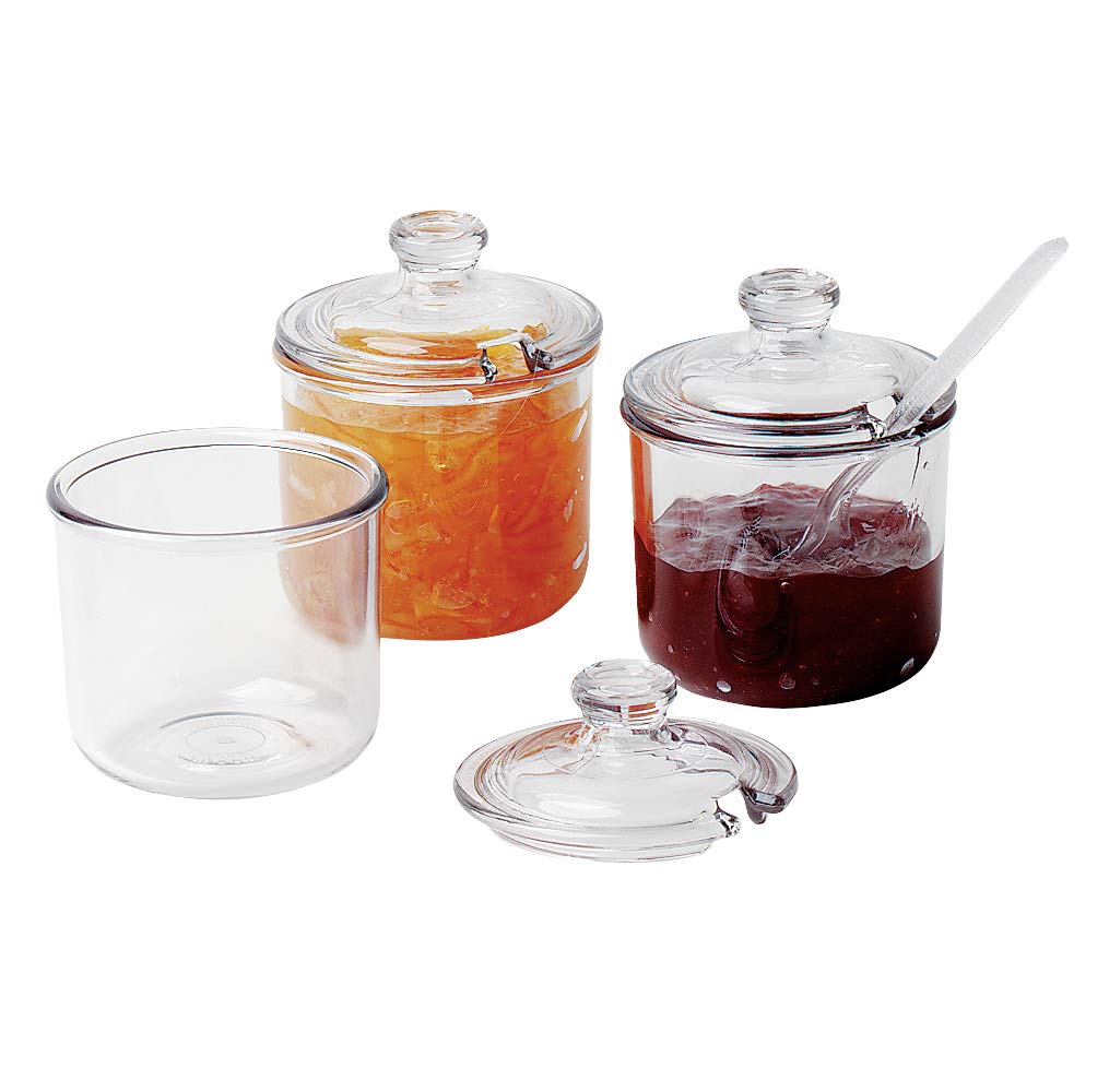 () 8 oz Condiment Jar - Camwear® by Cambro – 8-Ounce, 8.0 ounces, Plastic, Clear, Pack of 24