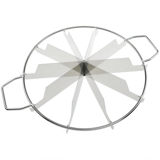 Safycaby Stainless Steel Pie Cutter Press, 10 Slices, Silver