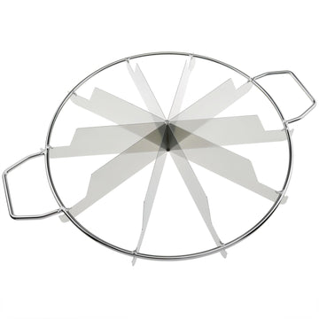 Safycaby Stainless Steel Pie Cutter Press, 10 Slices, Silver