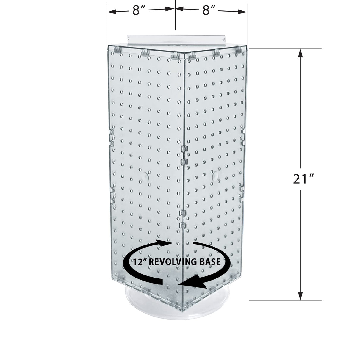 Azar Displays Pegboard Only / Clear / 8"W X 20"H Display Racks