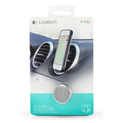 +Trip One-Touch Smartphone Airvent Magnetic Car Mount by Logitech – Small, Polished Chrome, Model 989-000119