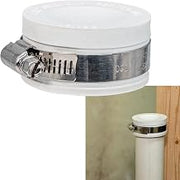 Fernco QC-101W 1.5-in. Qwik Cap Flexible PVC Pipe Cap Drain Waste and Vent, White
