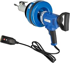 Lightweight Electric Auto-Feed Handheld Drain Cleaner For by Global Industrial – 24.41"L x 12.2"W x 9.84"H, Blue, Model D02-002