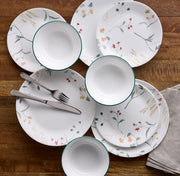 Vitrelle Signature Wildflower Scatter 12-Piece Dinnerware Set by Corelle – 12 piece, Vitrelle glass, Pack of 12, Model 1150476