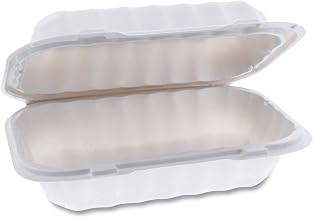 Pactiv Evergreen Pactive YCN809610000 Earthchoice Smartlock Microwavable Hinged Lid Containers, 9 X 6 X 3, White, 270/carton