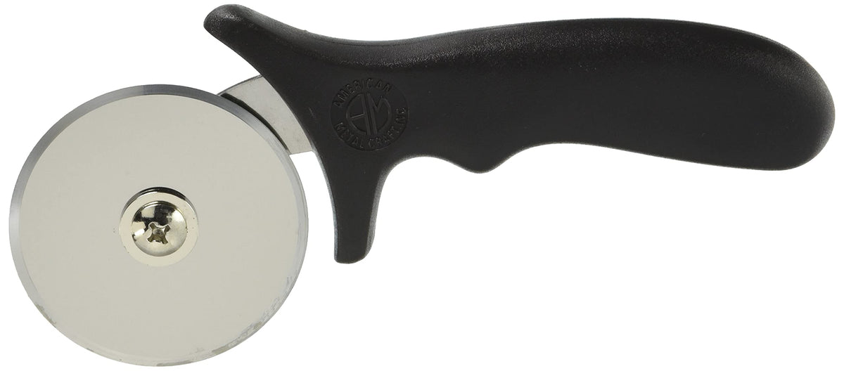Stainless Steel Pizza Cutter Wheel with Black Plastic Handle by American Metalcraft – 3.5" W x 8" L, Stainless Steel, Silver, Model PPC2