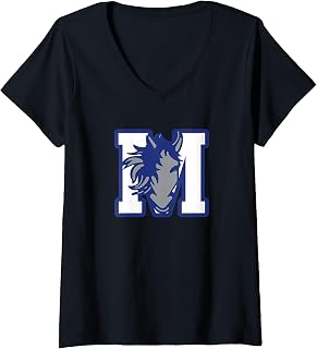 Women's Curtis-Tufts M Mustang V-Neck T-Shirt