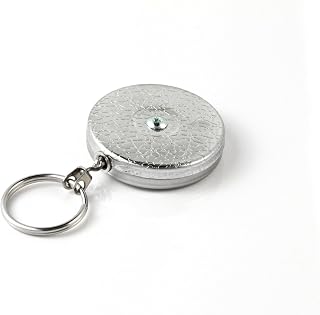 KEY-BAK Industrial Retractable Reel with 24" Stainless Steel Chain, Plain Back, Chrome Front