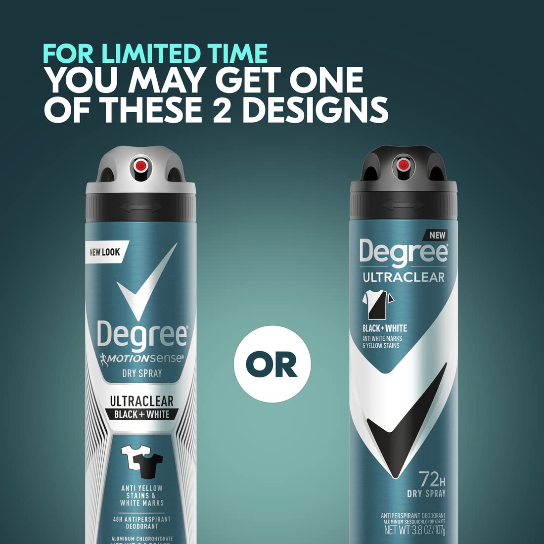 Men Antiperspirant Deodorant Dry Spray Black + White 3 Pack 3.8 oz by Degree – 3.8 Ounce (Pack of 3), white, Pack of 3, Model 43224-21428