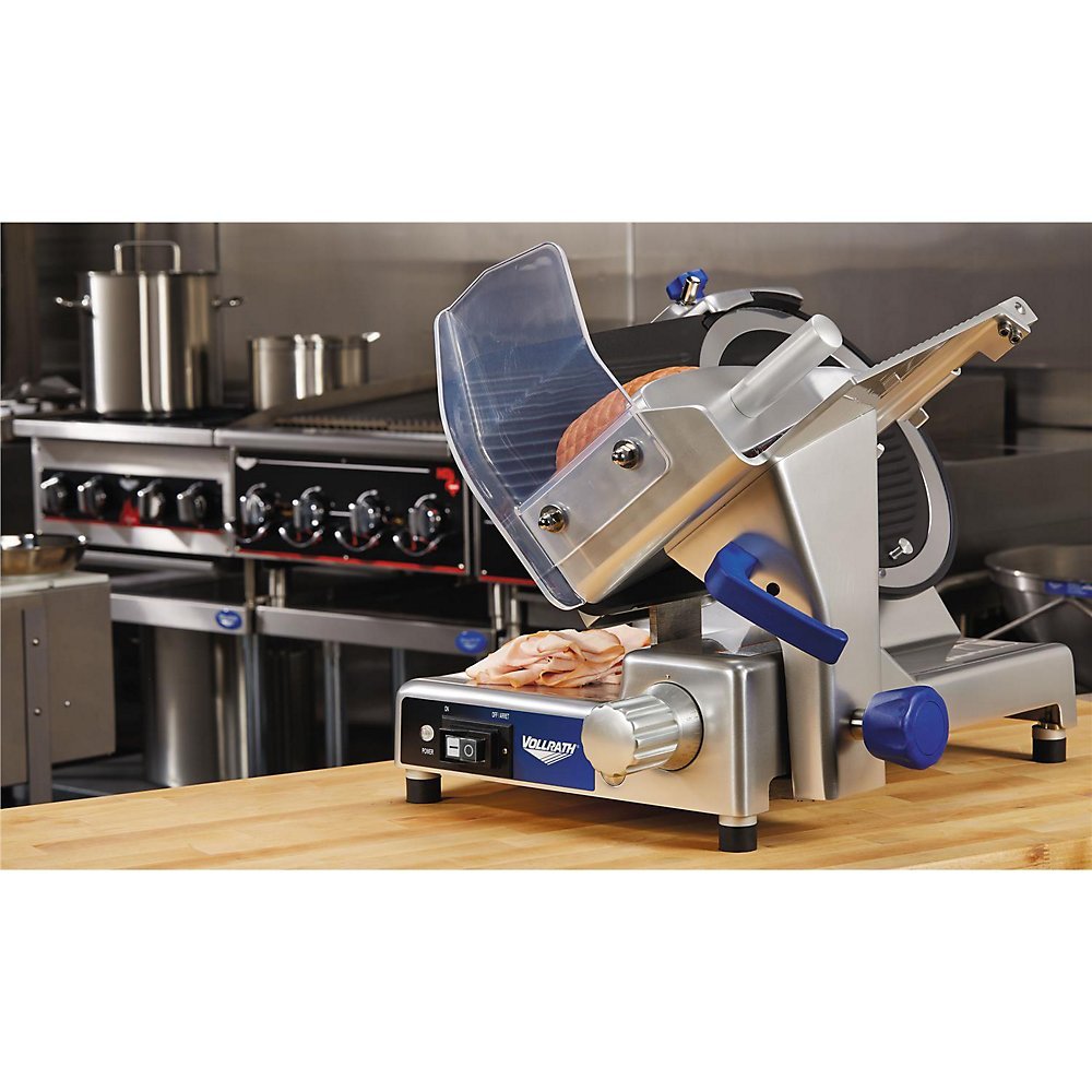 Heavy-Duty 12-Inch Electric Cheese and Meat Slicer by Vollrath – Aluminum, Silver, Model 40952