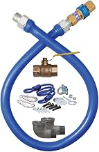 Dormont 16100KIT24 1" Blue Hose Moveable Gas Connector Kit 24" Long with Blue PVC, 1 SnapFast QD & 1 Full Port Valve (2) 90° Elbows